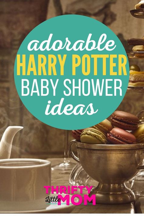 Harry Potter Baby Shower Ideas, Harry Potter Themed Baby Shower, Harry Potter Motto Party, Baby Shower On A Budget, Baby Harry Potter, Harry Potter Shower, Shower On A Budget, Office Baby Showers, Baby Shower Party Planning