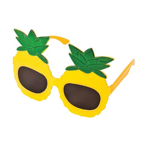 Pineapple Sunglasses - OrientalTrading.com Students would love to wear these in a luau themed classroom. Pineapple Favors, Pineapple Glasses, Sweet Props, Tutti Frutti Party, Diy Old Books, Pineapple Theme, Luau Party Supplies, Novelty Sunglasses, Pineapple Birthday