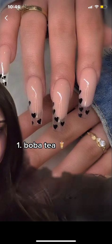 Boba Tea Nails, Boba Nails, Food Nails, Boba Tea, Nails Nails, Makeup Nails, Nail Inspo, Tea, Nails