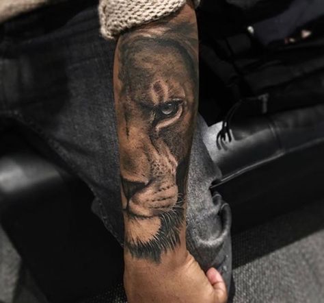 Lion Sleeve, Tattoos Lion, Lion Forearm Tattoos, Tatoo 3d, Lion Tattoo Sleeves, Lion Tattoos, Mens Lion Tattoo, Lion Head Tattoos, Lion Tattoo Design