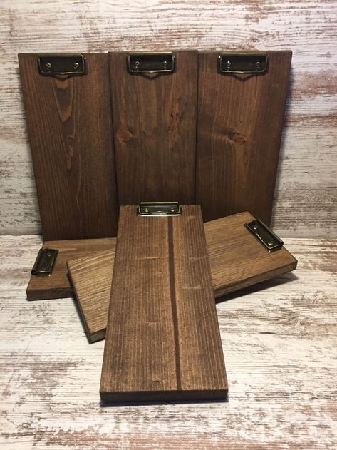 Wood Clipboard Restaurant Clipboard Photography Clipboard - Etsy Canada Menu Clipboard, Check Presenter, Check Presenters, Display Artwork, Barn Wood Crafts, Vintage Menu, Bar Food, Menu Holders, Photo Holder