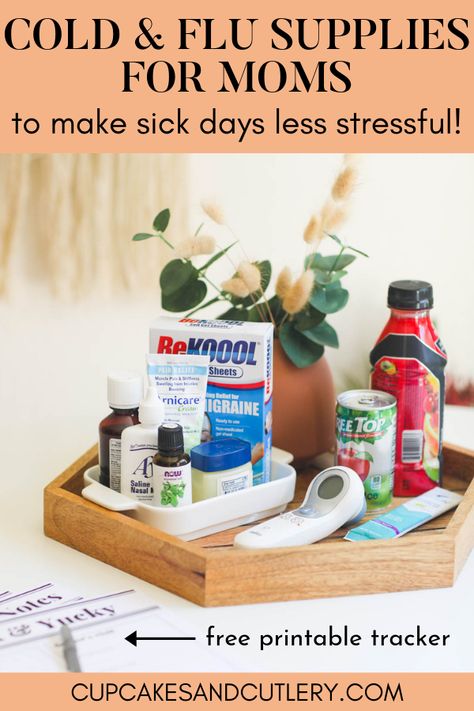 Sick Kit, Sick Day Essentials, Care Pack, Sick Day, Divorce And Kids, Holistic Living, Kits For Kids, Grocery Lists, Fun Diys