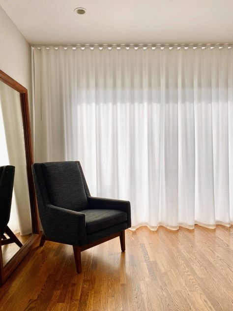 Ripple Fold Drapes, Loft Curtains, Ripplefold Curtains, Ripplefold Draperies, Extra Long Curtains, French Pleat, Curtains And Draperies, Exterior Furniture, Plain Curtains