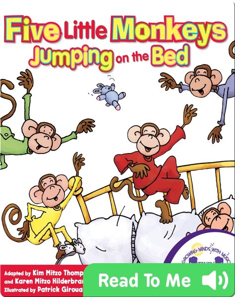 Epic! - Books for Kids. Read FREE for 30 Days! Ten In The Bed, Monkeys Jumping On The Bed, Abc Nursery, Jumping On The Bed, Silly Monkey, Monkey Jump, Five Little Monkeys, Mickey Mouse Cartoon, Audio Track