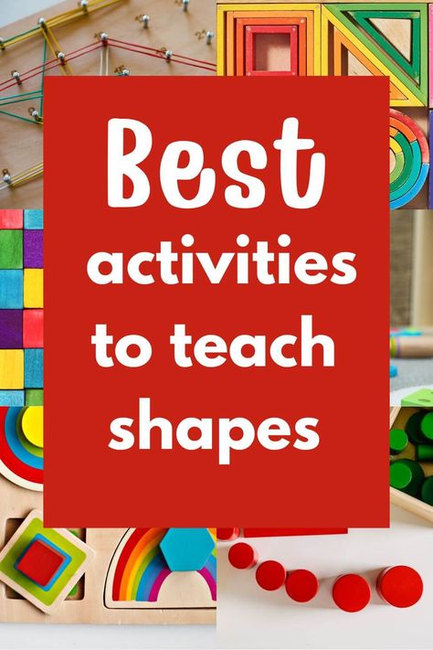 Activities To Learn Shapes, Preschool Shape Games, Preschool Shapes Crafts, Prek Shape Activities, Teaching Shapes To Toddlers, Shape Games For Preschool, Shape Activities Eyfs, Kindergarten Shapes Activities, Teaching Shapes Preschool