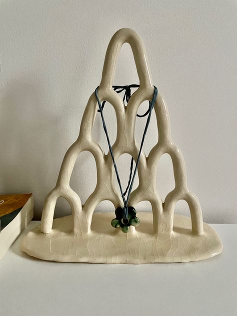 Ceramic Jewelry Display, Ceramic Jewelry Stand, Ceramic Necklace Holder, Ceramic Stand, Home Decor Crochet, Ceramic Home Decor, Ceramic Home, Jewelry Display Stand, Ceramic Incense Holder