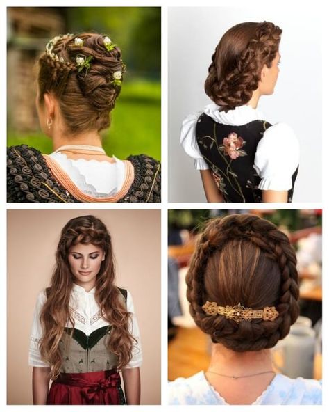 German Women Hairstyle, Traditional Swiss Hairstyles, Traditional Hungarian Hairstyles, Russian Traditional Hairstyle, Russian Hairstyles Women, Sound Of Music Hairstyles, Traditional Austrian Hairstyles, Austrian Hairstyles, Traditional Italian Hairstyles Woman