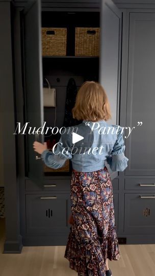 249K views · 10K reactions | Creating a full mudroom was going to be really challenging and expensive in our #projectinthemidnighthour so a mudroom “pantry” cabinet was the solution. With pullouts for shoes, backpacks and hooks for jackets, it’s a small but efficient spot by the back door to “grab and go” with those most frequently used items.  We ventilated the pullouts for the shoes just so any moisture would dissipate. We ended up finding a tiny spot for a mudroom in addition to this, but this cabinet does some heavy lifting!  And since it’s right in the corner of the family room, we definitely wanted doors. Would this solve some storage problems for you??? | Sarah Robertson | Sole Sole · Summer Love Mudroom Pantry, Sarah Robertson, Hill Country Homes, Heavy Lifting, In The Corner, Back Door, Pantry Cabinet, Back Doors, Mud Room