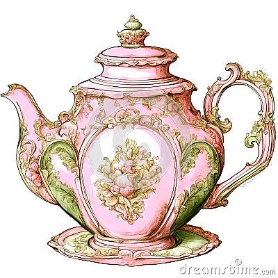 vintage-victorian-teapot-coffee-pot-white-background-isolated-style-naive-kawaii-children-s-drawing Vintage Teapot Drawing, Cute Teapot Drawing, Steampunk Teapot, Aesthetic Teapot, Teapot Painting, Teapot Drawing, Victorian Teapots, Tea Pots Art, Painting Images