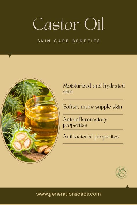 Castor oil is able to help keep your skin moisturized and hydrated giving you healthy appearing skin. This oil has natural antibacterial and anti-inflammatory properties and is high in vitamin E, omega 6 and 9 fatty acids, minerals and proteins. #naturalskincare #naturalingredients #botanicalskincare #healthyskin #herbalskincare #skincare #healthyskincare #plantbasedskincare #allnaturalskincare #moisturizingsoap #faceoils #plantbasedoils #naturalingredients #exfoliate #skincareoils #castoroil Caster Oil For Face Skin Care, Carrot Oil For Skin Benefits, Castor Oil Topical, Navel Oiling Benefits Castor Oil, Barbara O'neill Health Castor Oil, Castor Oil For Skin, Herbal Skin Care, Beautiful Skin Care, Embrace Natural Beauty