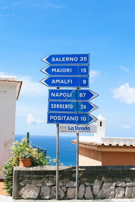 Towns In Italy, Italy Vibes, Moving To Italy, Positano Italy, Italy Summer, Italy Aesthetic, Europe Summer, Italian Summer, Street Signs