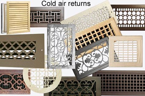 Decorative Vent Covers Grilles | Cold air returns, custom sizes and matching registers Interior Design Japanese, Cold Air Return, Resin Floor, Air Return, Project House, Floor Ideas, Home Design Living Room, Vent Covers, Range Hoods