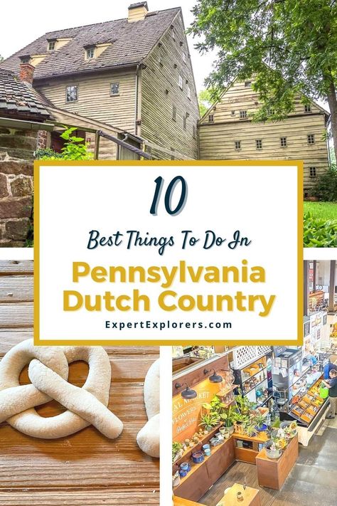 Things to do in the Heart of Pennsylvania Dutch Country - Lancaster County, PA. Enjoy the Amish countryside, go shopping in adorable towns with old world charm, snack on local sweets at the market. Via ExpertExplorers.com | #Pennsylvania #LancasterCounty #AmishCountry Amish Country Pa, Things To Do In Pennsylvania, Amish Village, Amish Country Pennsylvania, Fall Destinations, Amish Pennsylvania, Couples Trip, Pennsylvania Dutch Country, Pennsylvania Travel