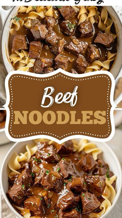 Homemade Stovetop Beef and Noodles: Whip up this easy and hearty stovetop recipe featuring tender stew meat and noodles. Perfect for a cozy night in! Stew Meat In Crockpot Recipes, Easy Recipes For Stew Meat, Quick And Easy Dinner Crockpot Recipes, Quick Easy Beef Dinners, Tasty Weeknight Dinners, Stew Meat And Noodles Crock Pot, Stew Meat And Egg Noodles, Things To Do With Beef Stew Meat, Dinner Recipes With Beef Stew Meat