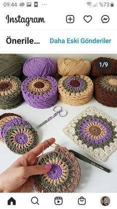 Very easy to make Knitting For Beginners Blanket, Granny Square Crochet Patterns Free, Knitting For Beginners Patterns, Mode Crochet, Crochet Blocks, Crochet Square Patterns, Square Crochet, Granny Square Crochet Pattern, Crochet Square