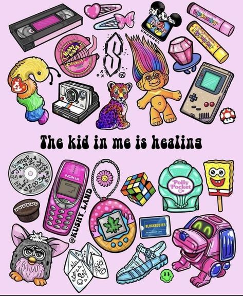 2000s Kids Nostalgia, 1990s Childhood, 90s Kids Remember, Kids Nostalgia, Pink Obsessed, Clay Art Ideas, Childhood Memories Aesthetic, 1990s Nostalgia, Bujo Themes