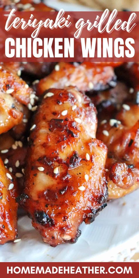 Grilled Wings Marinade, Grilled Chicken Wings Marinade, Teriyaki Wings Recipe, Wings Recipe Grilled, Teriyaki Chicken Wings Recipe, Grilled Chicken Wings Recipe, Chicken Wing Marinade, Teriyaki Wings, Teriyaki Chicken Wings