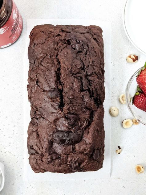 Protein Loaf Cake, Protein Loaf, Chocolate Bread Recipe, Baking With Protein Powder, Nutella Bread, Healthy Nutella, Nutella Fudge, Protein Mix, No Yeast Bread