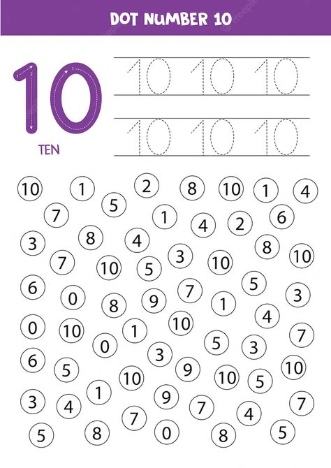 Dot Numbers, 2nd Grade Reading Worksheets, Preschool Number Worksheets, Homeschool Preschool Activities, Printable Preschool Worksheets, Educational Infographic, Numbers Preschool, Number Worksheets, Reading Worksheets