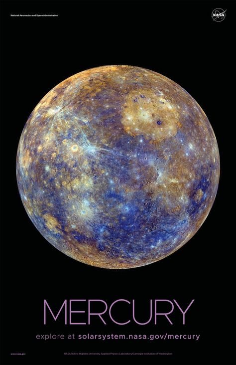 Mercury Aesthetic, Mercury Poster, Astronomy Aesthetic, Nasa Planets, Planet Planet, Planet Pictures, Astronomy Photography, Nasa Solar System, Mercury Planet