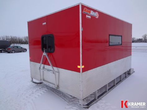 Sno Pro Build your own SnoPro Ice Shack with many custom options! Call for your personalized quote.- Kramer Trailer Sales Ice Fishing Shack Plans, Ice Fishing Shack, Ice Fishing Shelter, Fishing Shack, Saskatchewan Canada, Trailers For Sale, Ice Fishing, Build Your Own, Trailer