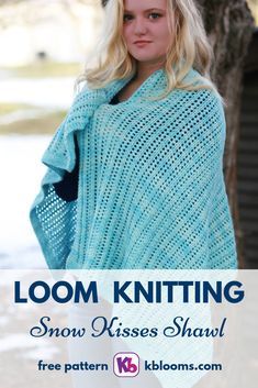 Looming Patterns, Snow Kiss, Loom Knitting Patterns Free, Loom Knitting Blanket, Yarn Loom, Loom Knitting For Beginners, Round Loom Knitting, Afghan Loom, Loom Scarf