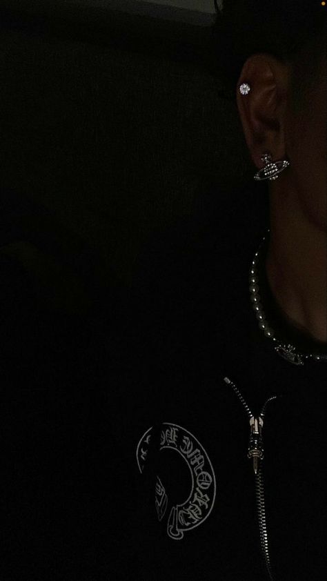 Chrome Hearts Earring, How To Wear Belts, Undercut Hair Designs, Edgars Haircut, Drippy Outfit, Drip Outfit Men, Male Icon, Earrings Aesthetic, Types Of Piercings