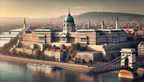 Nestled on the picturesque Castle Hill, Buda Castle stands as one of Budapest's most prominent and awe-inspiring landmarks. Cliff Hotel, Buda Castle, Castle Hill, Danube River, Louvre Museum, Grand Staircase, Iconic Landmarks, History Museum, Ancient Cities