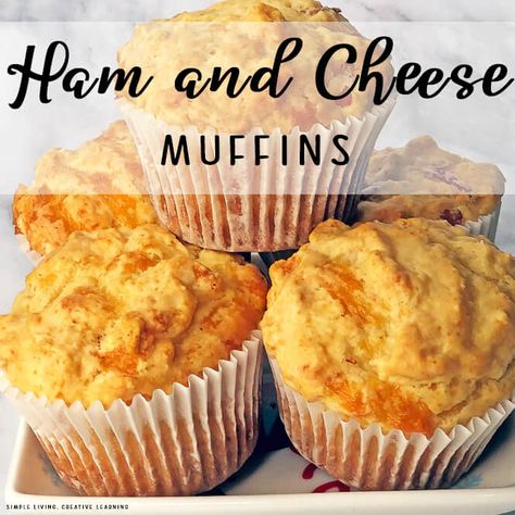 Ham and Cheese Muffins Ham And Cheese Muffins Recipes, Ham Cheese Muffins, Ham And Egg Muffin Cups, Lunch Muffins, Ham Muffins, Ham And Cheese Muffins, Cheddar Muffins, Cheese Muffin, Gluten Free Ham