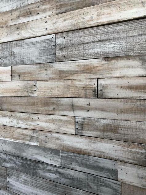 White and gray wash pallet wood wall White Wash Pallet Wood, Pallet Wall White Wash, White Washed Walls Rustic, Whitewash Pallet Wall, White Wash Pallet Wall, Grey Wood Accent Wall, White Washed Wood Walls, White Pallet Wall, Gray Wood Wall