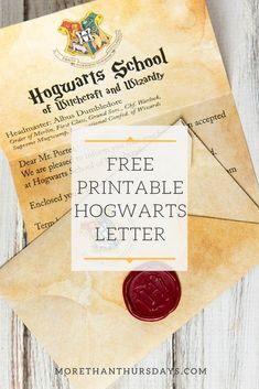 Free download! Customizable Hogwarts letter for your witch or wizard. MoreThanThursdays.com Harry Potter Brief, Hogwarts Brief, Harry Potter Acceptance Letter, Harry Potter Hogwarts Letter, Harry Potter Invitations, Harry Potter Letter, Harry Potter Activities, Classe Harry Potter, Harry Potter Christmas Decorations