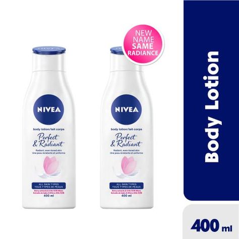 NIVEA Perfect & Radiant Body Lotion For Women - 400ml (Pack Of 2) | Jumia Nigeria Nivea Products For Women, Nivea Perfect And Radiant, Nivea Lotion, Nivea Body Lotion, Network Marketing Quotes, Skin Darkening, Kaftan Designs, Journal Vintage, Girly Bags