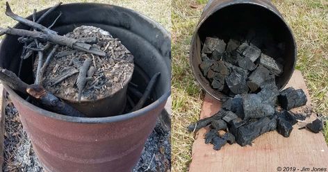 How to Make Homemade Hardwood Lump Charcoal Making Charcoal, Diy Charcoal, Charcoal Uses, Hickory Tree, Lump Charcoal, 55 Gallon Drum, Smoked Food Recipes, White Chalk, Fire Starters