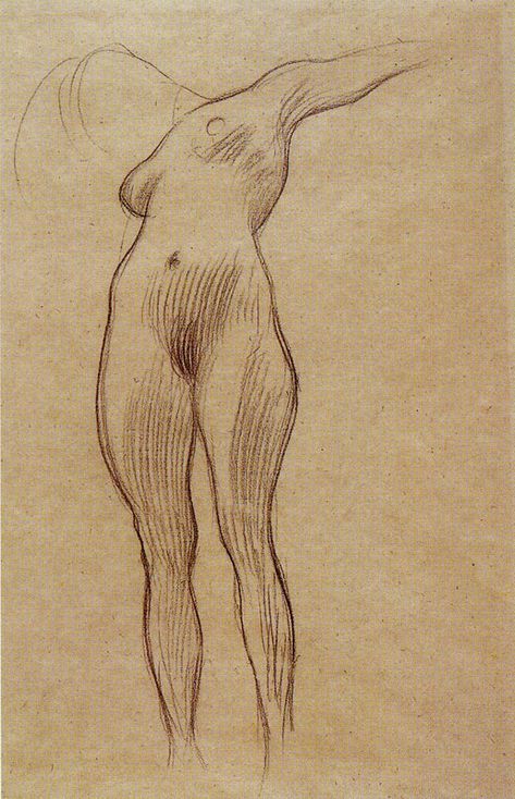 Gustav Klimt - Floating Woman Gustav Klimt Sketches, Floating Woman Reference, Klimt Sketches, Gustav Klimt Drawing, Klimt Drawing, Floating Woman, Klimt Women, Klimt Inspired, Black Crayon