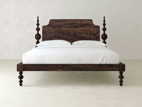 Rustic French Bedroom, Bed Frame Styles, Antique Wooden Bed, Wood King Bed Frame, Wood Frame Bed, Unique Bedrooms, Bed Frame Wood, Hardwood Bed, Wooden Beds