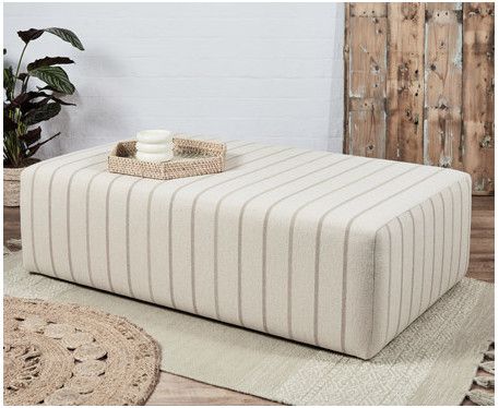 Large Ottoman Living Room, Ottoman Coffee Table Decor, Large Wooden Tray, Style Ottoman, Large Footstools, Footstool Coffee Table, Pouffe Ottoman, Large Ottoman, Kitchen Lounge