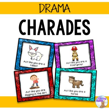 Drama Activities for Elementary | The Teaching Rabbit Games For Grade 1, Ocean Activities Preschool, Supply Teacher, Theatre Classroom, Drama For Kids, Charades Cards, Drama Activities, Teaching Theatre, Teaching Drama