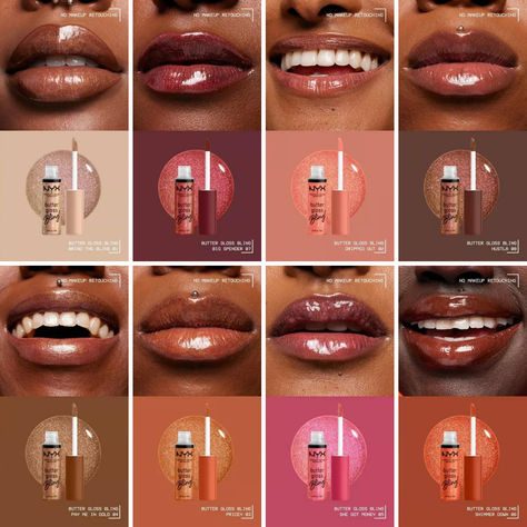 Nyx Butter Gloss Dark Skin, Budget Makeup, Nyx Butter, Nyx Butter Gloss, Butter Gloss, Makeup News, Make Up Inspo, Lip Glosses, Ginger Snaps