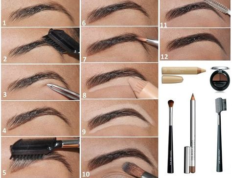 How to Fill and Shape Your Eyebrows Perfectly Brow Shaping Tutorial, How To Do Eyebrows, Tweezing Eyebrows, Filling In Eyebrows, How To Draw Eyebrows, Different Hair Colors, Threading Eyebrows, Best Eyebrow Products, Eyebrow Tutorial