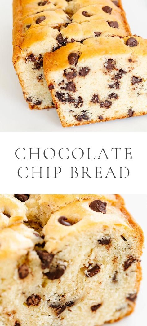 Chocolate Chip Breakfast Bread, Brownie Bread I Am Baker, Vegan Chocolate Chip Loaf, Chocolate Chip Muffin Bread, Choc Chip Loaf Cake, Baked Goods Recipes Breakfast, Bread Loaf Recipes Homemade, Cake In Bread Pan, Chocolate Chip Muffin Loaf