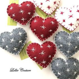 NLQ photo: 20. desember! Sewing Christmas, Modern Christmas Ornaments, Felt Christmas Decorations, Navidad Diy, Felt Decorations, Felt Christmas Ornaments, Christmas Ornament Sets, Christmas Sewing, Felt Hearts