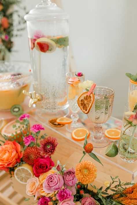 Bridal Shower Inspo, Citrus Wedding, Bright Wedding, Bridal Shower Brunch, Wedding Cocktail, Orange Wedding, Bridal Brunch, Wedding Color Palette, Yellow Wedding