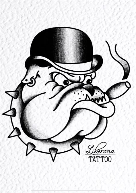 210 Majestic Bulldog Tattoos Designs (2023) - TattoosBoyGirl American Traditional Bulldog Tattoo, Liberona Tattoo, Bulldog Traditional Tattoo, Classic Tattoo Old School, American Bulldog Tattoo, Traditional Bulldog Tattoo, Dog Tattoo Traditional, Oldschool Tattoo Black, Old School Tattoo Design Black