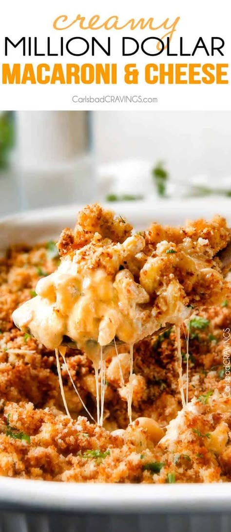 Best Baked Macaroni and Cheese Recipe - Carlsbad Cravings Stouffers Mac And Cheese Recipe, Million Dollar Mac And Cheese, Mac N Cheese Recipe Southern, Mac N Cheese Casserole, Best Baked Macaroni And Cheese, Southern Sides, Baked Macaroni And Cheese Recipe, Macaroni And Cheese Casserole, Southern Mac And Cheese