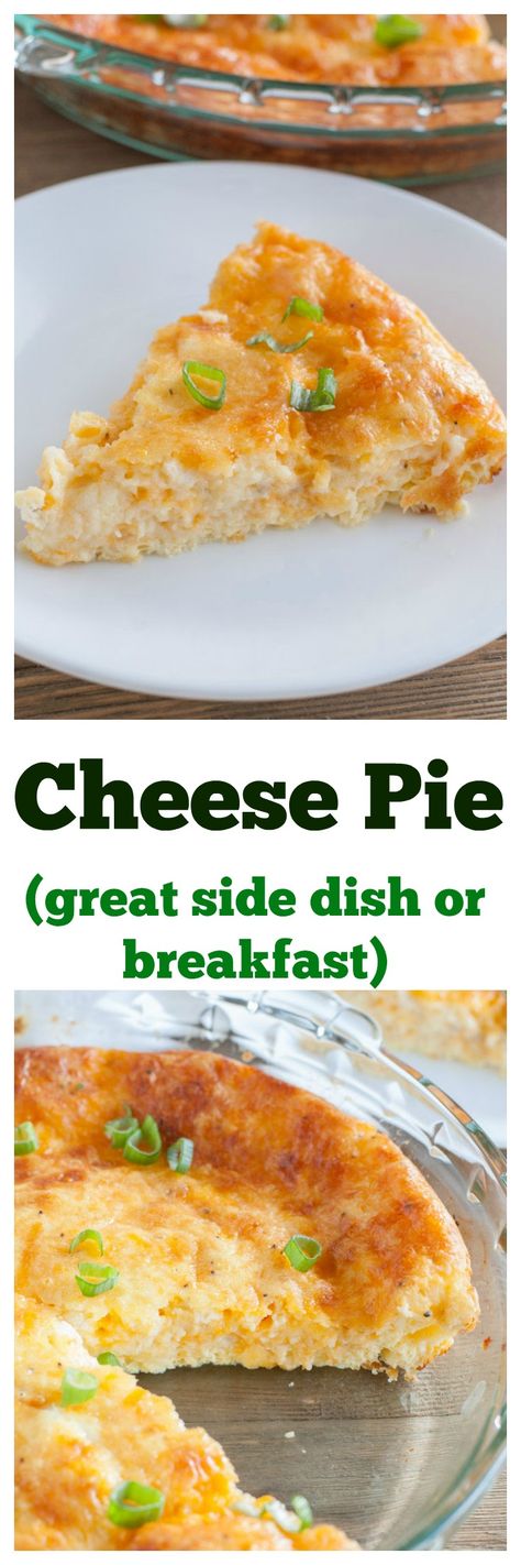 Homemade Cheese Pie, Egg And Cheese Quiche, Easy Egg And Cheese Quiche, Cheese Pie, Cheese And Onion Quiche, Egg And Cheese Quiche Crustless, Pizza Side Dishes, Hash Brown Crust Quiche, Breakfast Pie