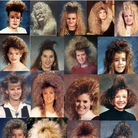 1980 Hairstyles, 80s Hair Styles, 80’s Hair, 80's Hairstyle, 1980s Hair, Look 80s, 80s Makeup, 80s Fashion Trends, Hair Mistakes