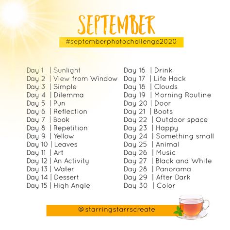 Photography Challenge September, September Daily Challenge, September Picture Challenge, Monthly Photography Challenge, September Photo A Day, Photography Challenge 2023, September Gratitude, September Prompts, Defi Photo