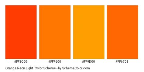 Color scheme palette image Light Color Scheme, Orange Monochromatic, Orange Color Code, Orange Hex, Hexadecimal Color, Monochromatic Color Palette, Orange Color Palettes, Orange Neon, Colors Palette