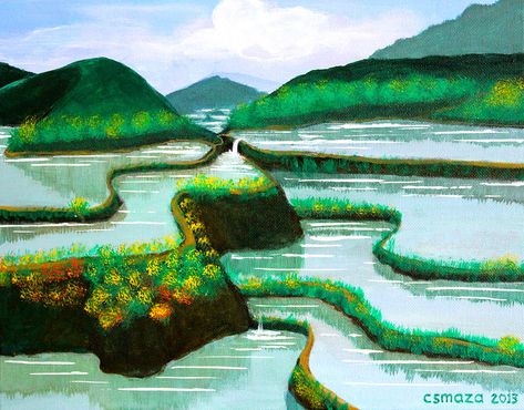 Banaue Rice Terraces, Banaue, Painting Simple, Flowers Paintings, Rice Terraces, Naive Art, Paintings For Sale, Drawing Sketches, Fine Art America