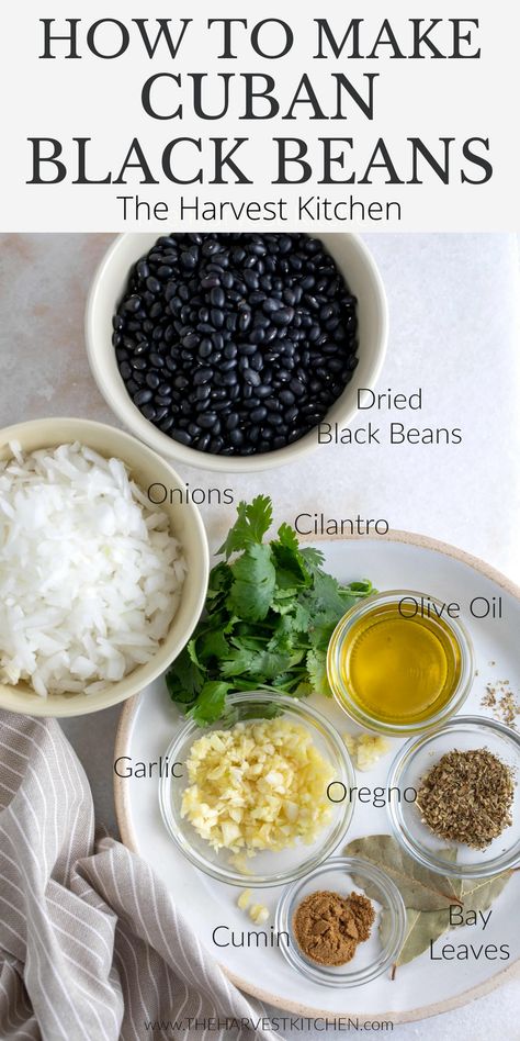 Cuban Black Beans Recipe, Vegan Black Bean Recipes, Seasoned Black Beans, Black Beans Recipe, Cuban Black Beans, Dried Black Beans, Black Beans And Rice, Black Bean Recipes, Cuban Cuisine